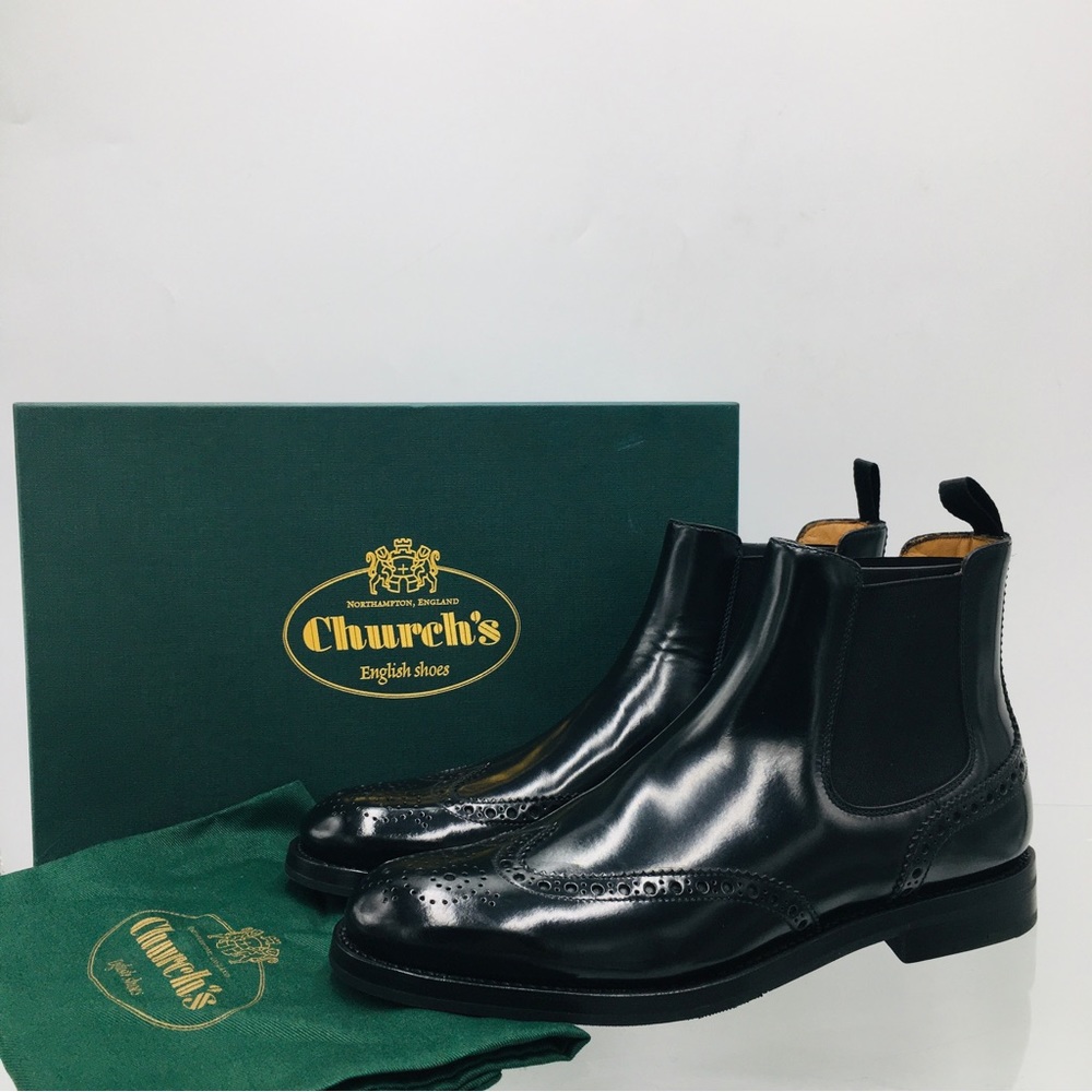 Church’s Ketsby Black Leather Women’s Chelsea Boots Size EU 39 US 9 Medium